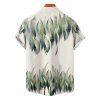 Vacation Couple Outfit Leaf Pattern Pocket Adjustable Spaghetti Strap A Line Long Tank Dress and Button Up Shirt Casual Matching Outfit - Vert S | US 4
