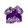 Vacation Couple Outfit Daisy Flower Pattern Ruched Bust Belt Sweetheart Neck A Line Mini Dress and Button Up Shirt Casual Matching Outfit - Concorde S | US 4