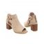 Open Toe Plain Color Buckle Strap Chunky Heels Hollow Out Casual Outdoor Sandals - Noir EU 42