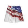 Short de Plage à Taille Elastique en Couleur Unie avec Cordon de Serrage pour Hommes - Bleu 5XL