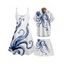 Vacation Couple Outfit Octopus Print V Neck Spaghetti Strap Dress A Line Dress and Button Up Shirt Drawstrings Shorts Beach Matching Outfit - Blanc S | US 4