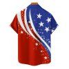Independence Day Couple Outfit American Flag Elements Star Striped Pattern Spaghetti Strap Tank Dress and Button Up Shirt Patriotic Matching Outfit - multicolor A S | US 4
