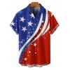 Independence Day Couple Outfit American Flag Elements Star Striped Pattern Spaghetti Strap Tank Dress and Button Up Shirt Patriotic Matching Outfit - multicolor A S | US 4