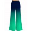 Pantalon large à imprimé pieuvre, taille élastique, pantalon long décontracté - Vert profond S | US 4