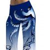 Pantalon large à imprimé pieuvre, taille élastique, pantalon long décontracté - Bleu profond XXL | US 14