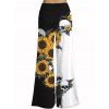 Sunflower Skulls Butterfly Lace Gothic Tank Top Elastic Wide Leg Pants and Button Up Shirt Drawstring Beach Shorts Outfit - Noir S | US 4