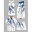 Vacation Couple Outfit Octopus Foot Print Tank Top Wide Leg Pants and Button Up Shirt Drawstrings Shorts Beach Matching Outfit - Bleu profond S | US 4
