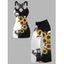 Gothic Women Outfit Monochrome Sunflower Skulls Pattern Butterfly Lace Tank Top and Wide Leg Pants Holiday Two Piece Set - Noir S | US 4