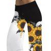 Gothic Women Outfit Monochrome Sunflower Skulls Pattern Butterfly Lace Tank Top and Wide Leg Pants Holiday Two Piece Set - Noir S | US 4