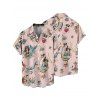 Vintage Couple Outfit Mermaid Skulls Letter Print Ruched Bust Belt Sweetheart Neck A Line Mini Dress and Button Up Shirt Vacation Matching Outfit - Rose clair S | US 4