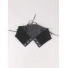 Ceinture élastique gothique vintage à empiècement en dentelle et boucle à lacets - Noir 