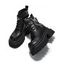Butterfly Chain Embellishment Zip Up Thick Platform Gothic Martin Boots - Bleu EU 40
