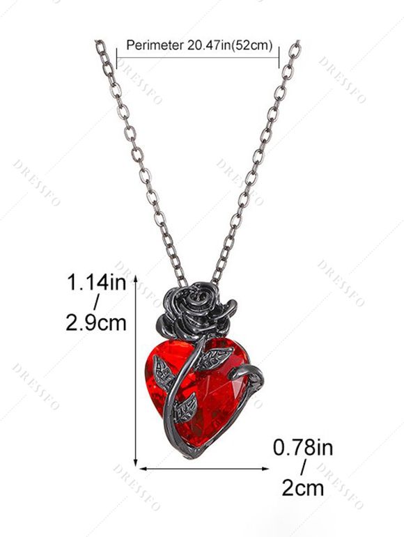 Gothic Women Outfit Monochrome Rose Skulls Pattern Spaghetti Strap Tank Dress and Heart Rose Necklace Heart Chain Embellishment Sandals Set - Noir S | US 4