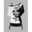 Ensemble deux pièces gothique, t-shirt à manches chauve-souris et col incliné, motif floral, tête de mort, couleur contrastée, et débardeur cintré de couleur unie - Noir XXL | US 12