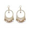 Vacation Women Outfit Solid Color Flower Lace Jacquard Panel Dress Waterdrop Tassel Earrings Embroidered Star Printed Boots Set - Blanc S | US 4