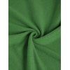 Robe colorblock, robe de Noël, imprimé sapin et flocon de neige, mini-robe trapèze cintrée à manches longues et godets - Vert XXL