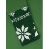 Robe colorblock, robe de Noël, imprimé sapin et flocon de neige, mini-robe trapèze cintrée à manches longues et godets - Vert XXL