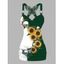 Monochrome Sunflower Skulls Pattern Butterfly Lace Gothic Tank Top Contrast Color Surplice O Ring Holiday Top - BLACK L | US 8-10