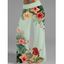 Pantalon large à motif de fleurs colorées et feuilles pour les vacances, taille large et élastique, pantalon long décontracté - Vert clair XXL | US 14