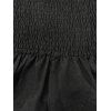 Jupe à Bretelle Haute Basse avec Faux Bouton - Noir M