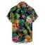 Chemise de vacances à manches courtes et boutons pour homme, motif ananas et feuilles tropicales - multicolor 5XL