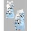 Vacation Women Outfit Flower Leaf Pattern Colorblock Butterfly Lace Ruched Surplice O Ring Strap Tank Top and Wide Leg Pants Casual Set - Bleu clair S | US 4