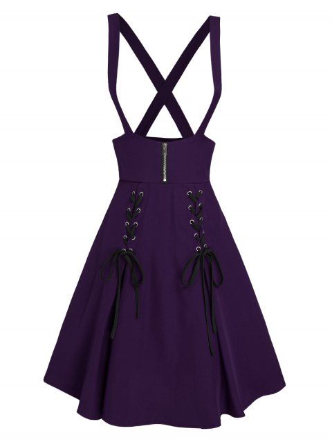 Jupe à bretelles à lacets croisés