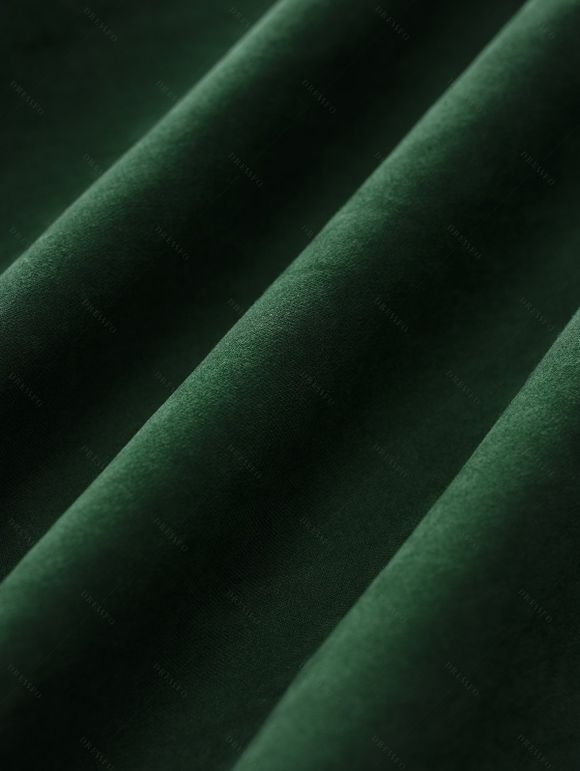 Jupe haute basse à bretelles et lacets à boutons factices - Vert profond L