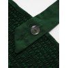 Jupe haute basse à bretelles et lacets à boutons factices - Vert profond L