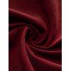 Jupe haute basse à bretelles et lacets à boutons factices - Rouge foncé S