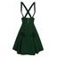 Crisscross Lace Up Suspender Skirt - Vert profond XXL