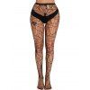 Skulls Spider Web Pattern Hollow Out Fishnet Gothic Stockings Sheer High Waisted Skinny Pantyhose - BLACK 