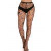 Skulls Spider Web Pattern Hollow Out Fishnet Gothic Stockings Sheer High Waisted Skinny Pantyhose - BLACK 