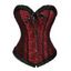Body à volants et empiècements en dentelle fleurie, à lacets, nœud papillon, style corset vintage, colorblock, décolleté en cœur - Concorde XXXL | US 14