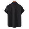 Chemise gothique à manches courtes et boutons pour homme, motif squelette, fleurs et feuilles, style vacances - Noir 5XL