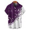Colorblock Leaf Print Ruched Bust Mini Belted Dress And Short Sleeve Vacation Shirt Matching Outfit - Concorde S | US 4