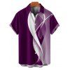 Chemise à manches retroussables pour homme, imprimée de lignes abstraites, chemise décontractée à manches courtes et boutonnée - Concorde L