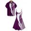 Abstract Lines Print V Neck High Waist Spaghetti Strap Dress and Roll Up Sleeve Shirt Outfit - Vert clair S | US 4