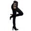 Pantalon gothique ajouré de couleur unie avec boucle carrée et taille haute, pantalon long skinny - Noir S | US 4