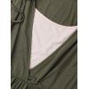 Robe 2 en 1 décontractée à taille haute et sans manches, avec ceinture à anneaux et épaules cintrées et colorblock - Vert profond XXL | US 14
