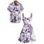 Vacation Couple Outfit Flower Butterfly Leaf Pattern Ruched Bust Belt Sweetheart Neck A Line Mini Dress and Button Up Shirt Casual Matching Outfit - Pourpre S | US 4