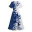 Robe d'été à imprimé floral, col en V, manches évasées, fendue, taille haute - Concorde XXL | US 14