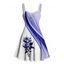 Robe de vacances à motif géométrique colorblock rose, buste froncé, col en cœur, mini robe décontractée trapèze - Pourpre M | US 6