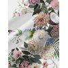 Robe de mariée à motif de fleurs et de feuilles, avec poches, bretelles spaghetti réglables, coupe trapèze, longue et décontractée - Blanc M | US 6