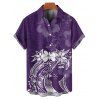 Chemise de vacances à imprimé floral pour homme, boutonnée, retroussée, manches courtes, décontractée - Concorde XL