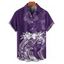Chemise de vacances à imprimé floral pour homme, boutonnée, retroussée, manches courtes, décontractée - Concorde XL