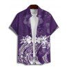 Chemise de vacances à imprimé floral pour homme, boutonnée, retroussée, manches courtes, décontractée - Concorde XL
