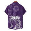 Chemise de vacances à imprimé floral pour homme, boutonnée, retroussée, manches courtes, décontractée - Concorde XL
