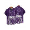 Chemise de vacances à imprimé floral pour homme, boutonnée, retroussée, manches courtes, décontractée - Concorde XL