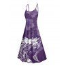 Vacation Couple Outfit Floral Printed Spaghetti Strap A Line Long Tank Dress and Button Up Shirt Casual Matching Outfit - Concorde S | US 4